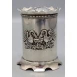 Wachsstockhalter Dose / A silver wax stick holder box, Johann Samuel Schemberg, Nürnberg, um 1800