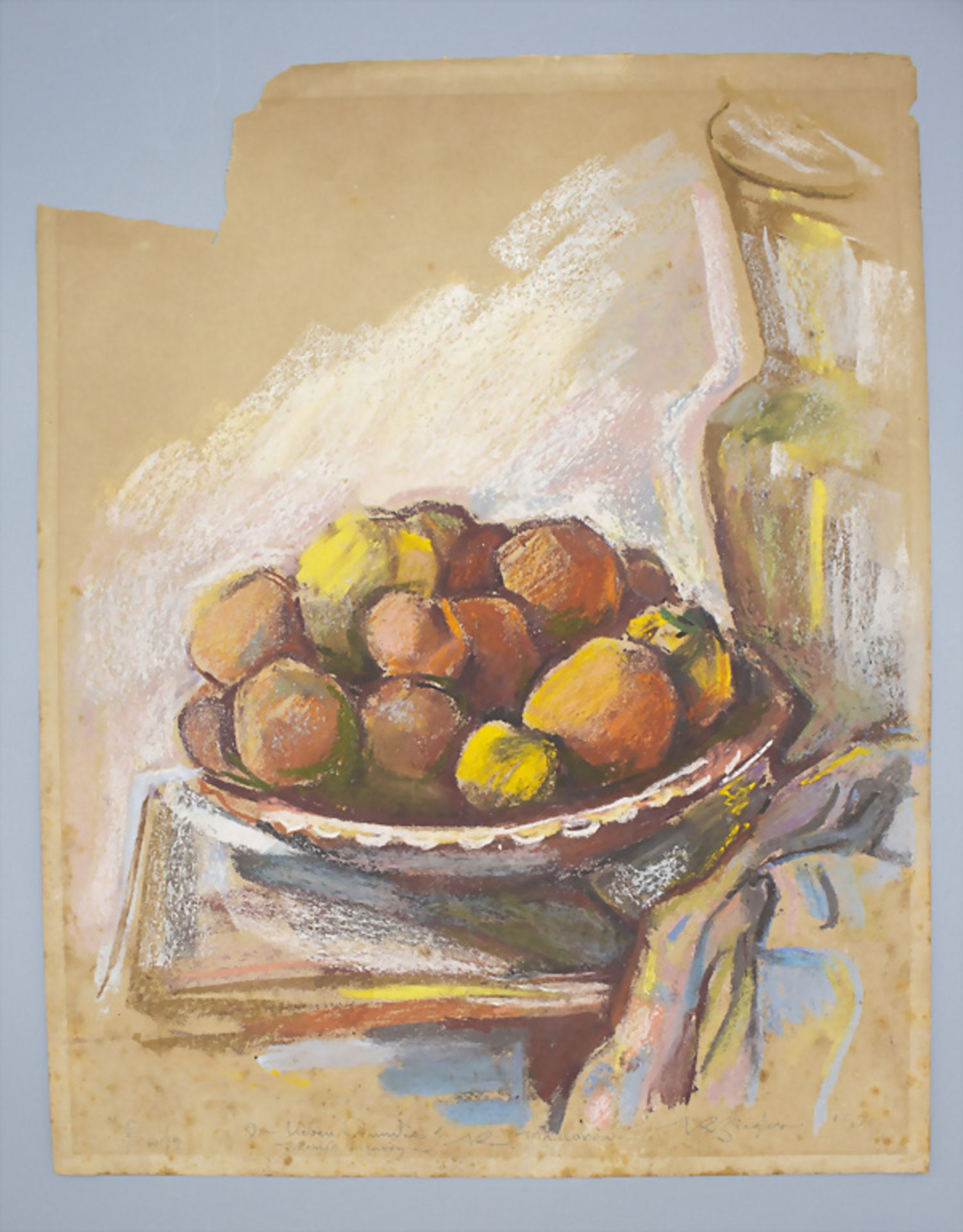 Richard ZIEGLER (1891-1992), Stillleben 'Fruchtschale' / Still life 'fruit basket', 1970