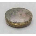 Ovale Achat Deckeldose / Tabatiere / An oval agate snuffbox, Frankreich, Ende 19. Jh.