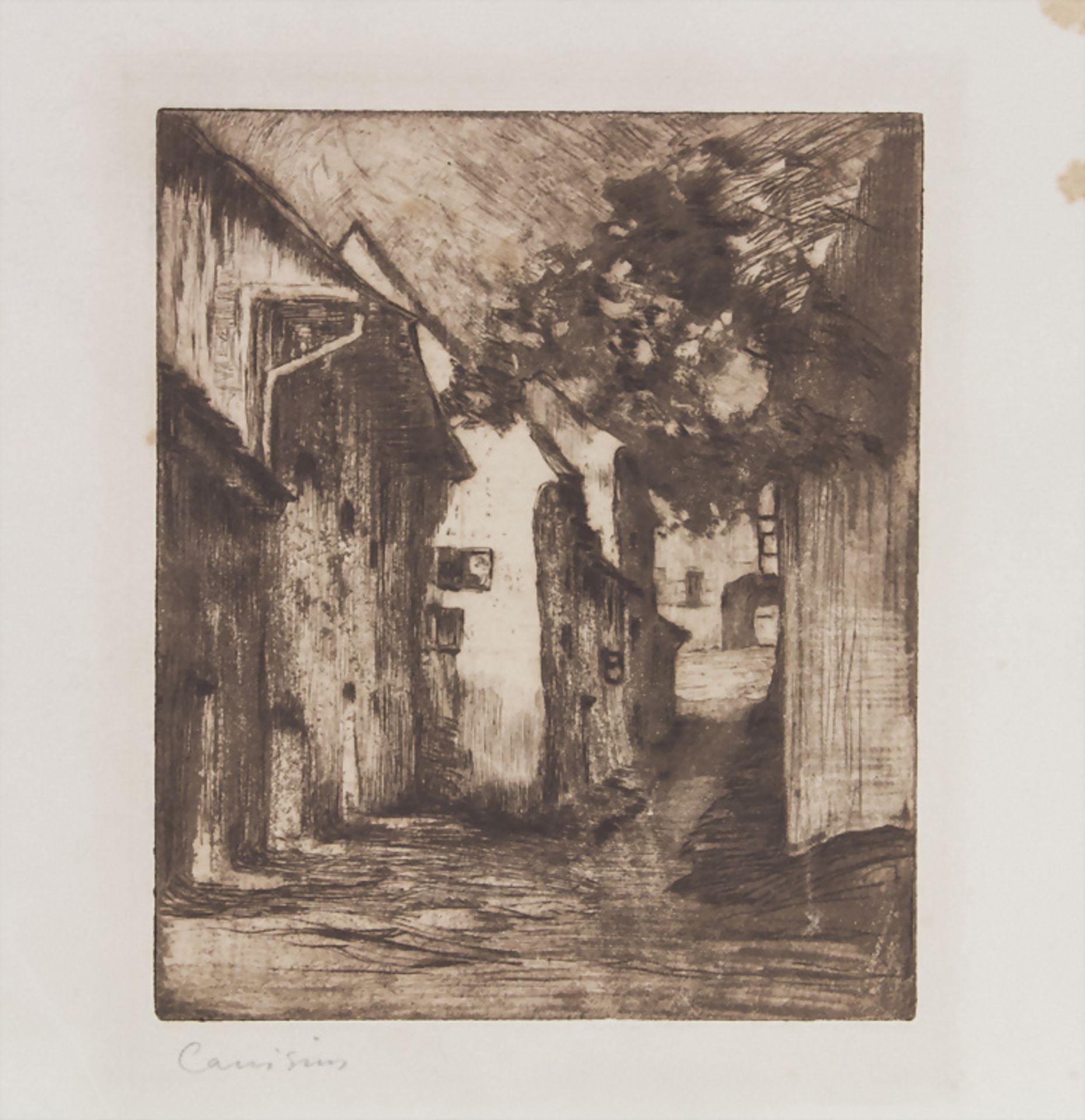 Richard Canisius (1872-1934), 'Gasse' / 'An alley' - Image 2 of 5