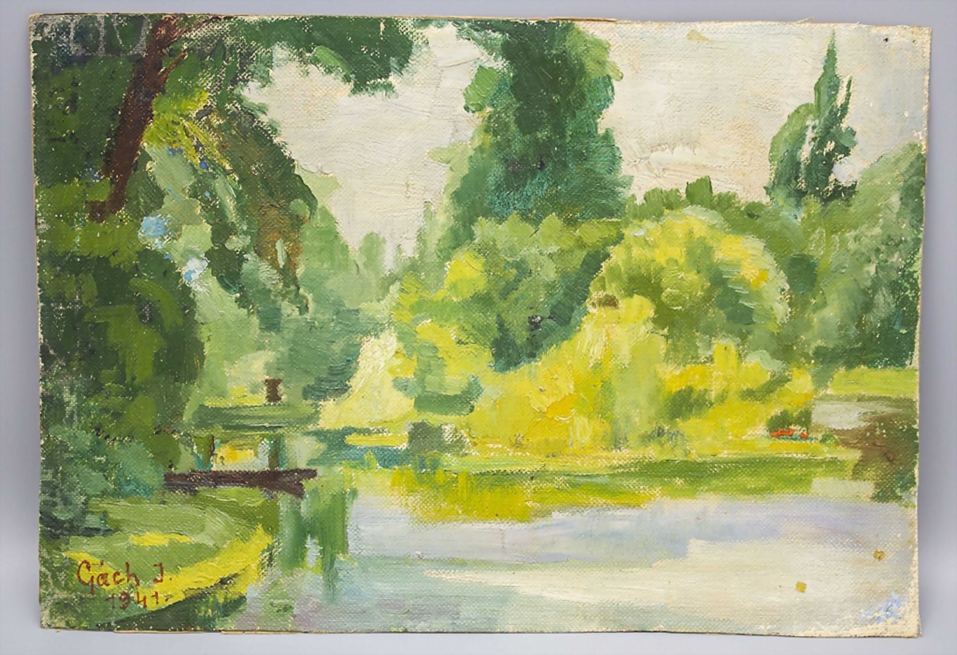 István Lipót GÁCH (1880-1962), 'See im Stadtpark' / 'Pond in city park', 1941