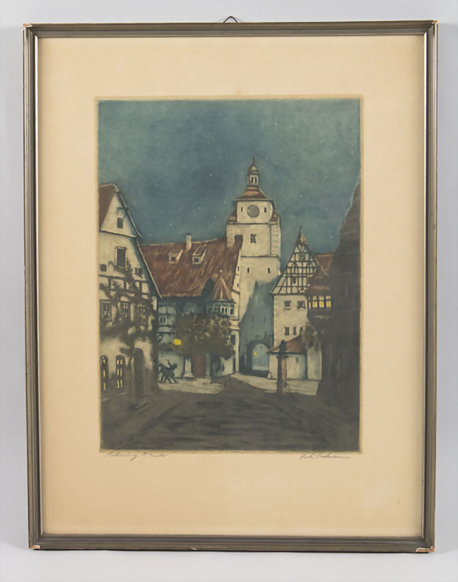 Friedrich 'Fritz' HARTMANN (1878-1961), Ansicht 'Weißer Turm' Rothenburg, 1. Hälfte 20. Jh. - Image 2 of 4