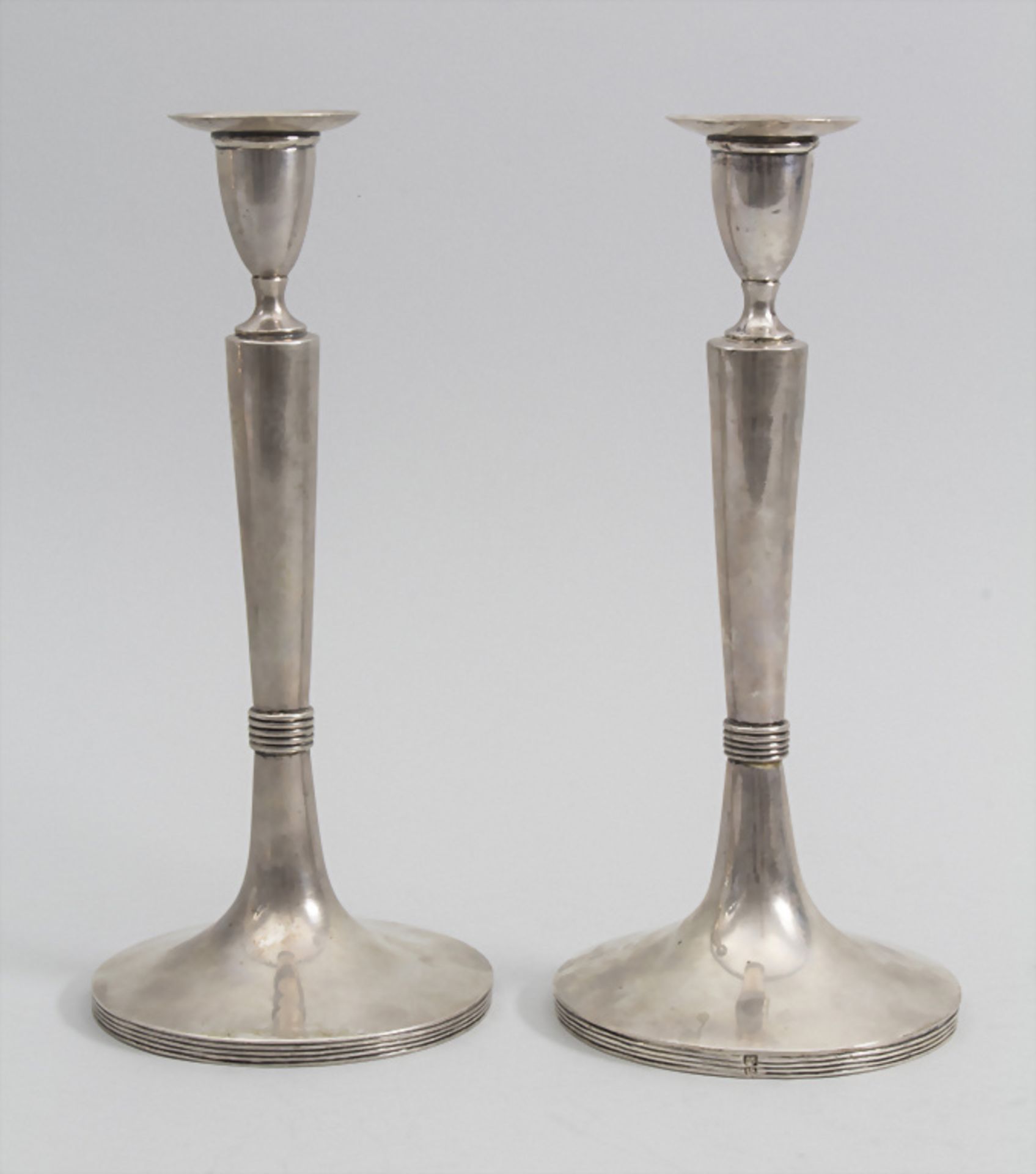 Paar Empire Kerzenleuchter / A pair of candlesticks, Johannes Stark, Gölnicbanya / Gelnica / ...