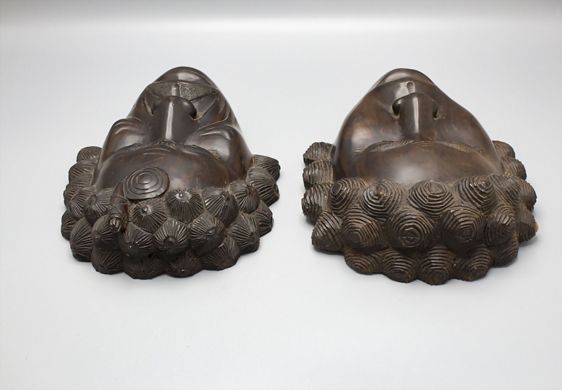 Köpfe eines Paares / Wooden heads of a couple, BARA, Madagaskar, um 1900 - Image 4 of 6