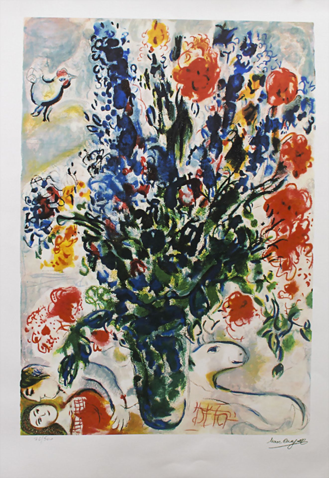 Marc CHAGALL (1887-1985), 'Les lupins bleus' / 'Die blauen Lupinen', ca. 1985