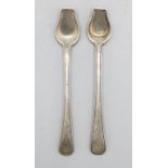 Paar Salzschaufeln / Salzlöffel / A pair of silver salt spoons, Pierre Hippolyte Fournerot, ...