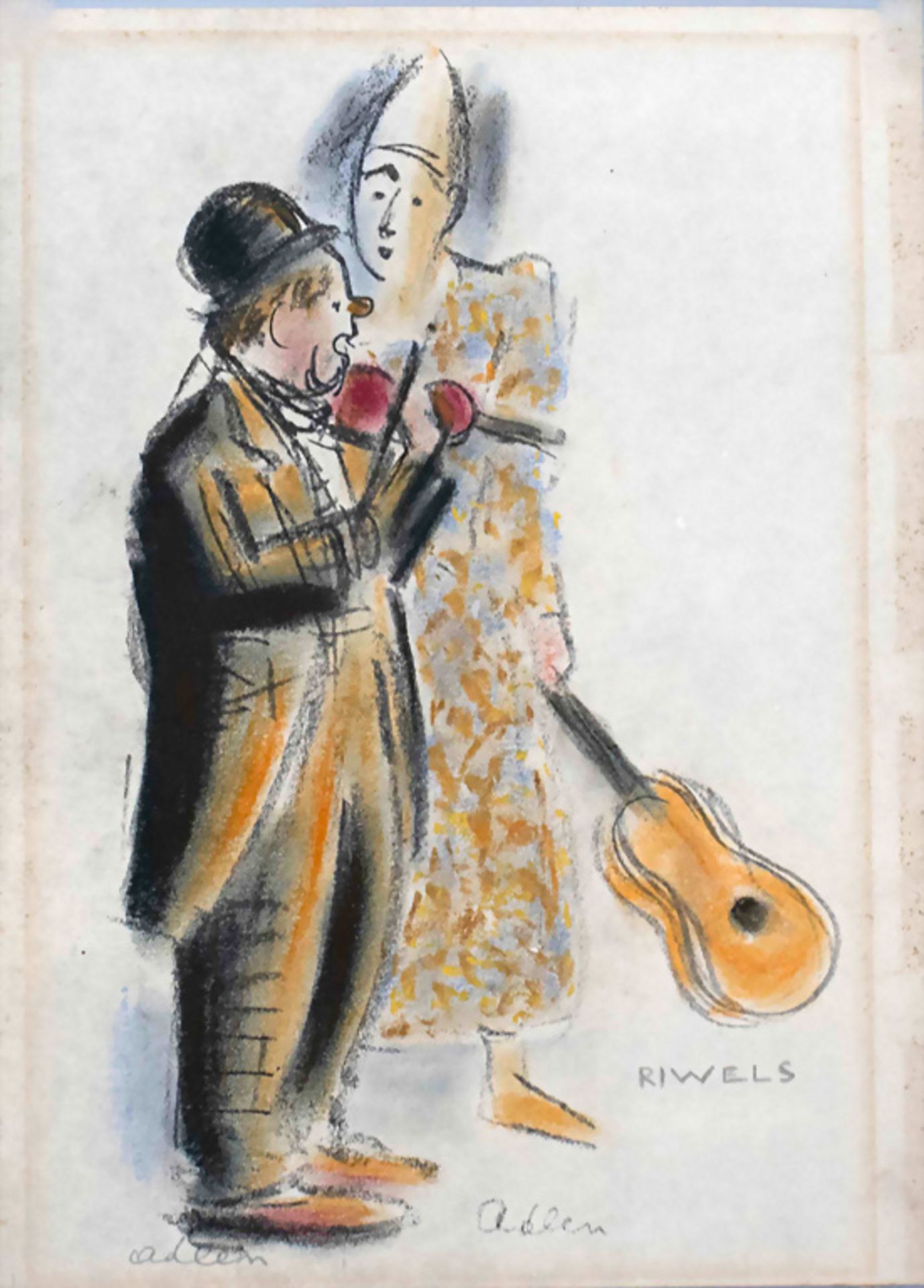 Michel ADLEN (1898-1980), 'Clowns mit Instrumenten' / 'Clowns with instruments'