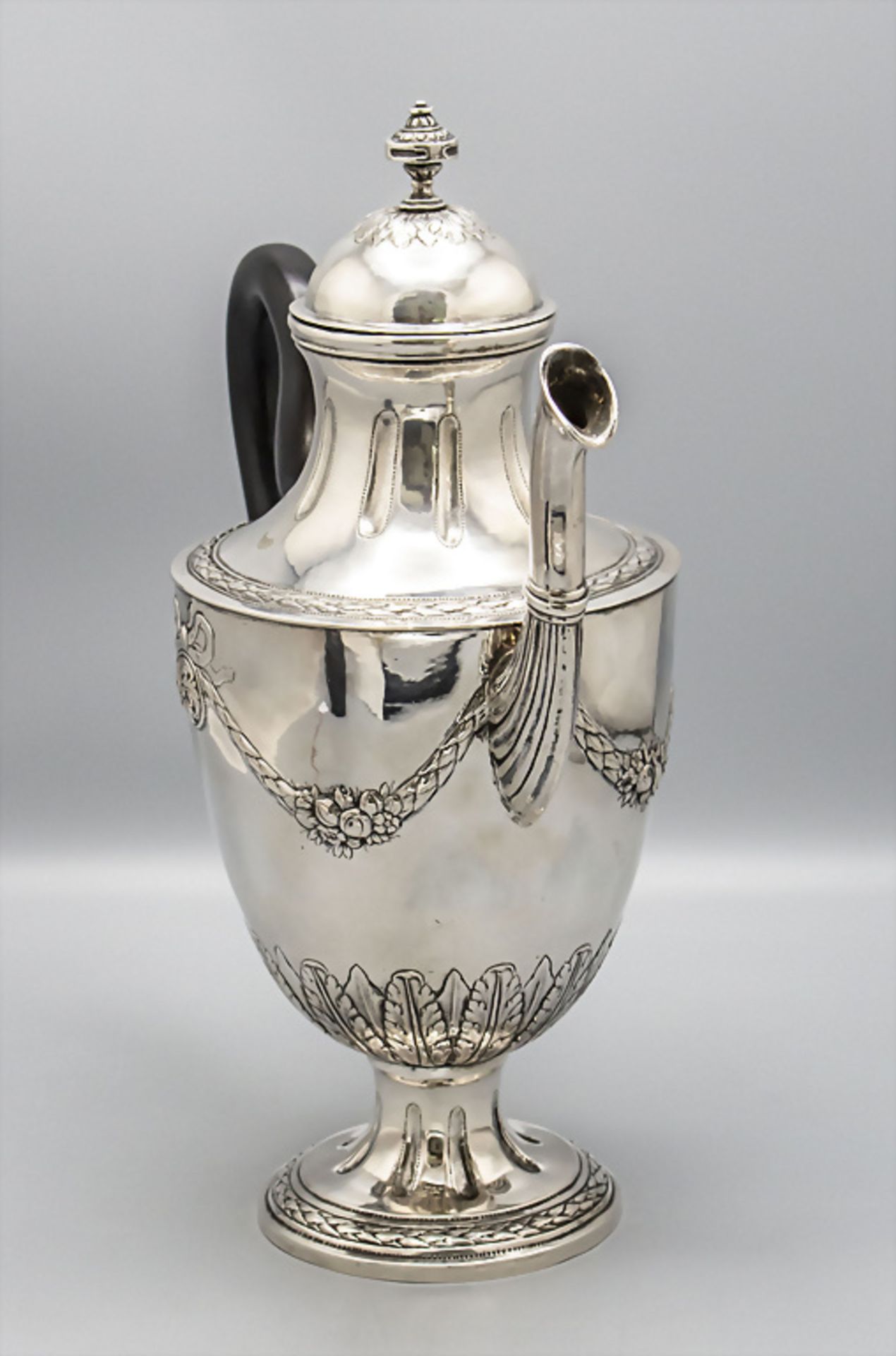 Klassizismus Teekanne / A Classicism silver tea pot, Johann Christian Neuss, Augsburg, 1785 - Bild 2 aus 6