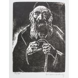 Jacob EISENSCHER (1896-1980), 'Rabbi mit Gehstock' / 'Rabbi with a cane'