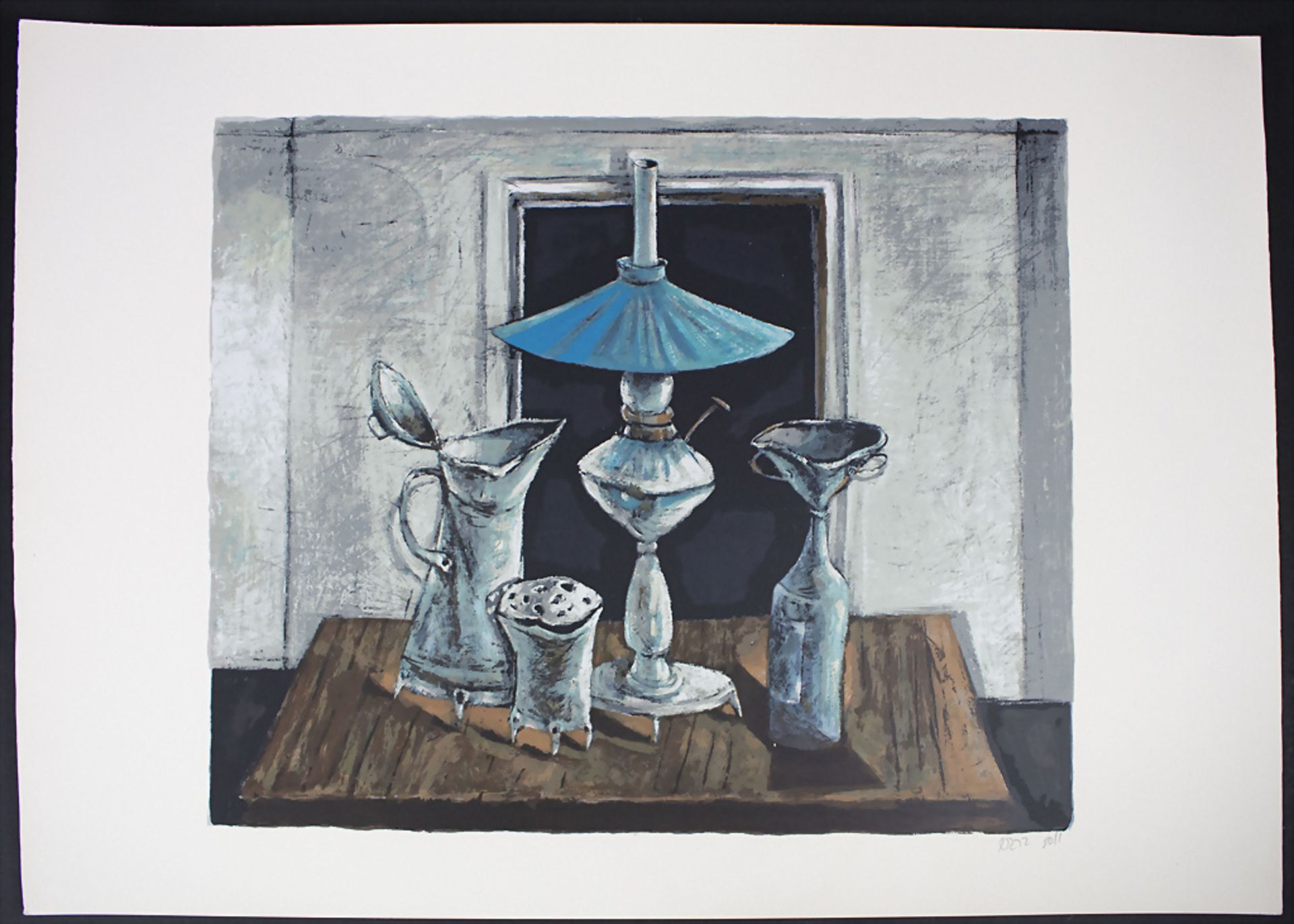 Yosl BERGNER (1920-2017), 'Stillleben Lampe und Küchenhelfer' / 'Still life lamp and kitchen ... - Image 2 of 4