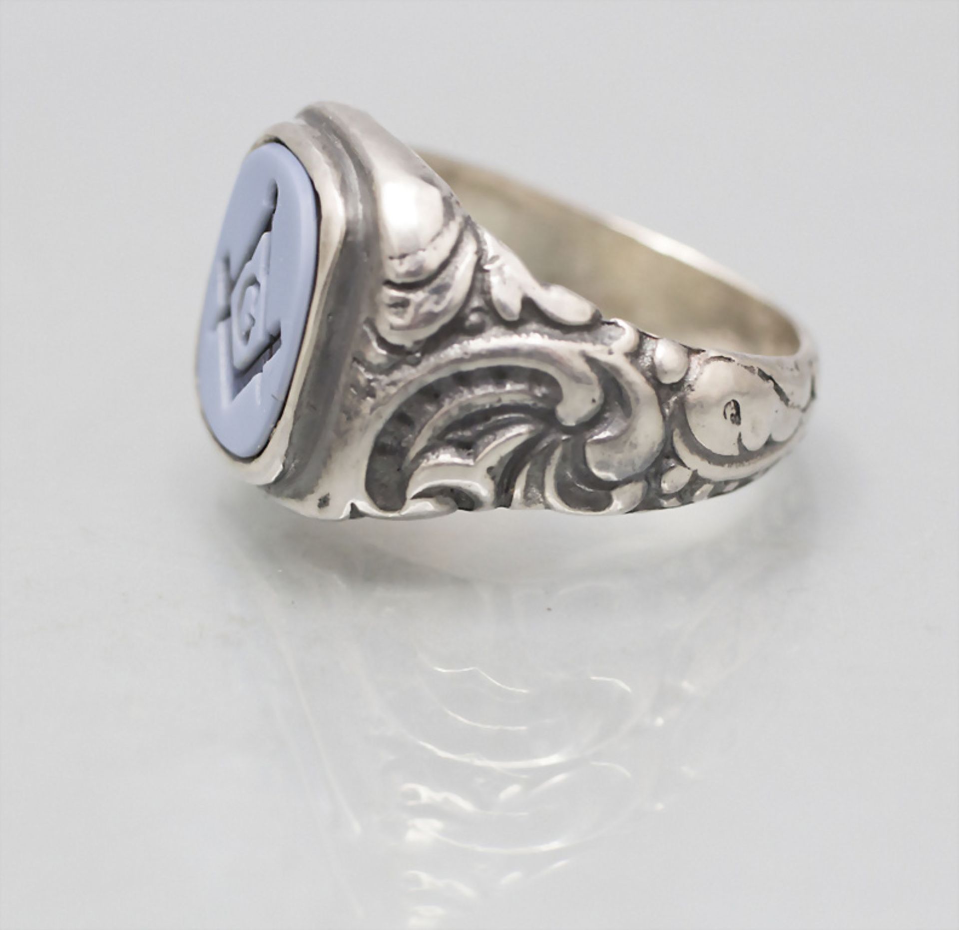 Siegelring / A silver seal ring, 20. Jh. - Image 2 of 3
