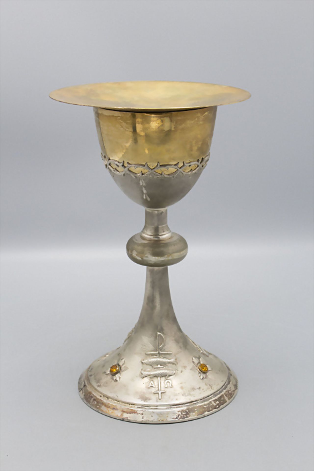 Messkelch mit Patene / A silver chalice with paten, Italien, 20. Jh.