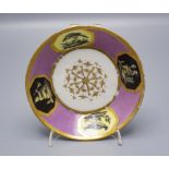 Empire Unterschale / Zierschale mit Chinesen- und Vogelmalerei / An Empire dish with birds and ...