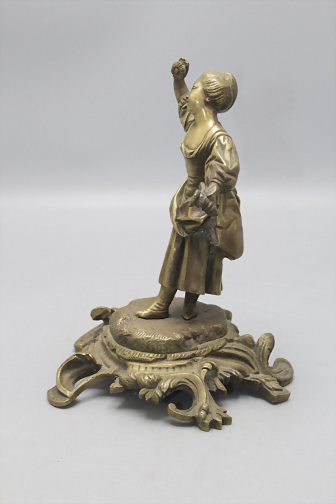 Napoleon III Bronzefigur 'Blumenmädchen' / A Napoleon III bronze figure of a girl with ... - Bild 2 aus 5