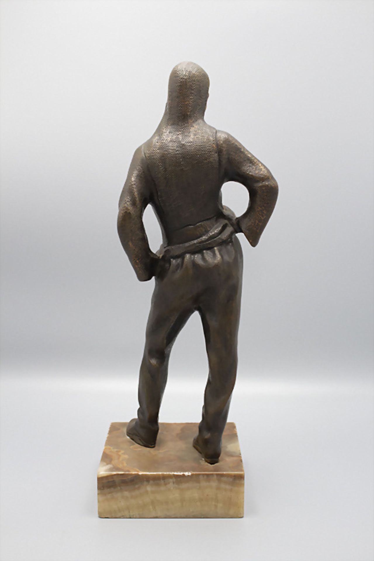 Nach Constantin Meunier (1831-1905), Bronzeplastik 'Hafenarbeiter' / A bronze sculpture 'Dock ... - Image 3 of 6