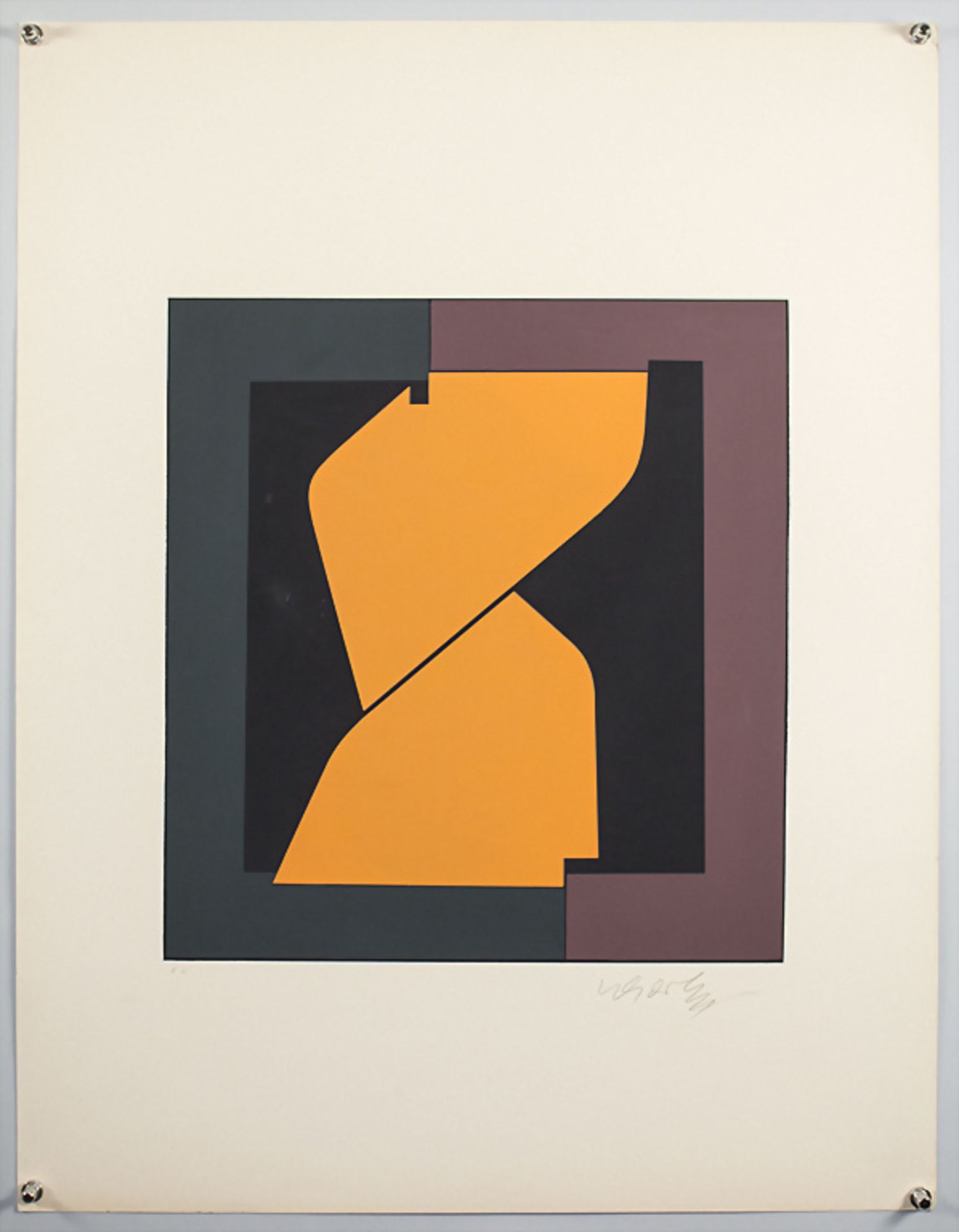 Victor VASARELY (1906-1997), 'Komposition in Orange' / 'Composition in orange'