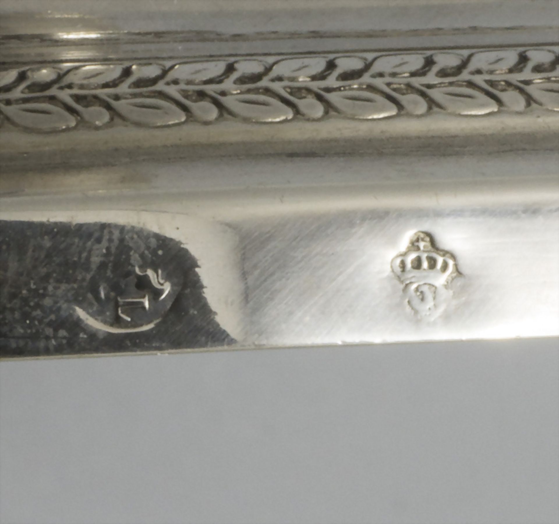 Paar Empire Kerzenleuchter / Paire de bougeoirs en argent massif, Turin / Torino, um 1809 - Bild 6 aus 10