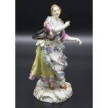 Schäferin mit Henkelkanne / Zierväschen / A figure of a shepherdess with a handled jug / ...