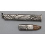 Jugendstil Bleistifthalter / An Art Nouveau silver pencil holder, Frankreich, um 1900