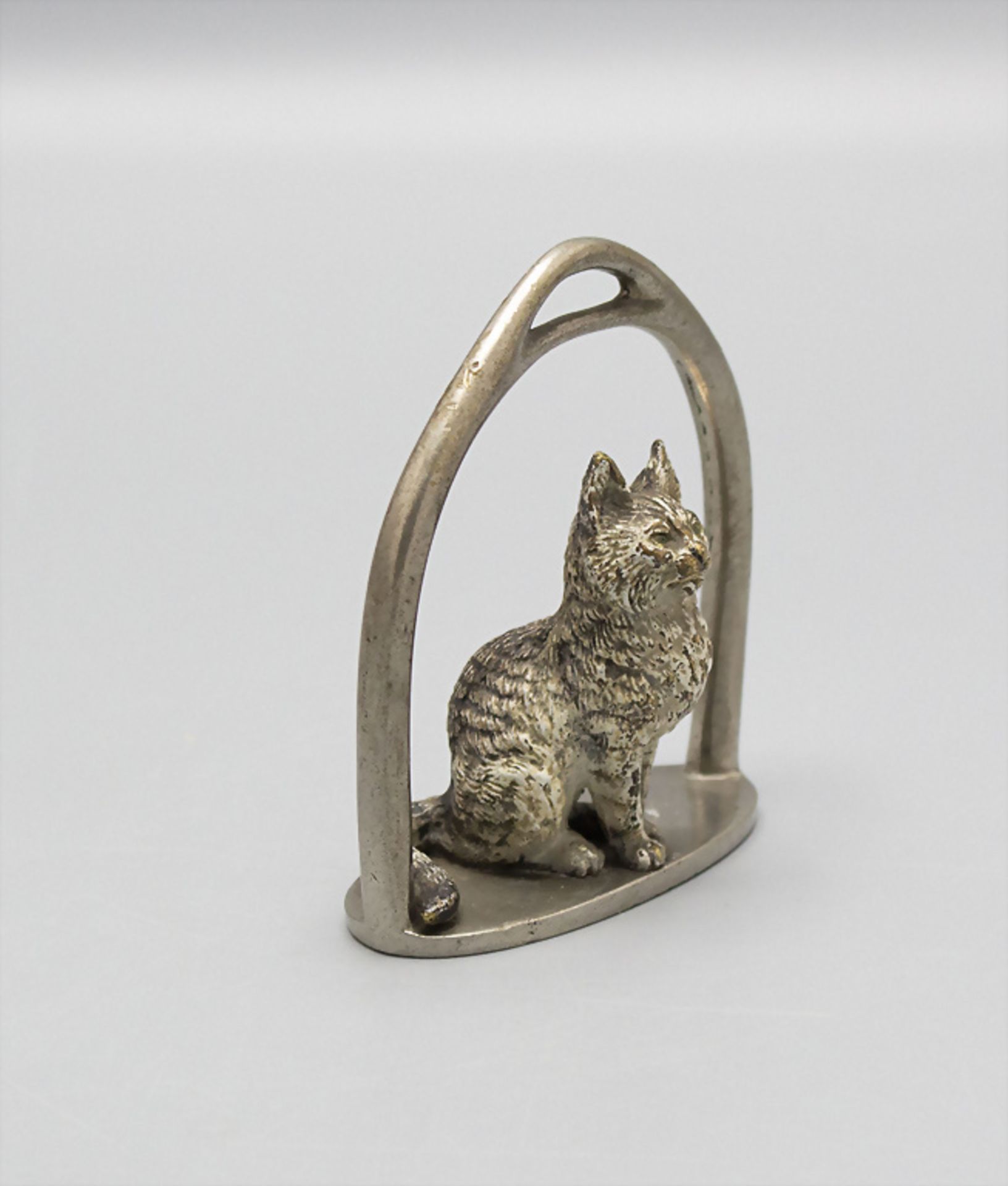 Bronze Kätzchen / A bronze cat, wohl Wien, um 1900 - Bild 2 aus 6