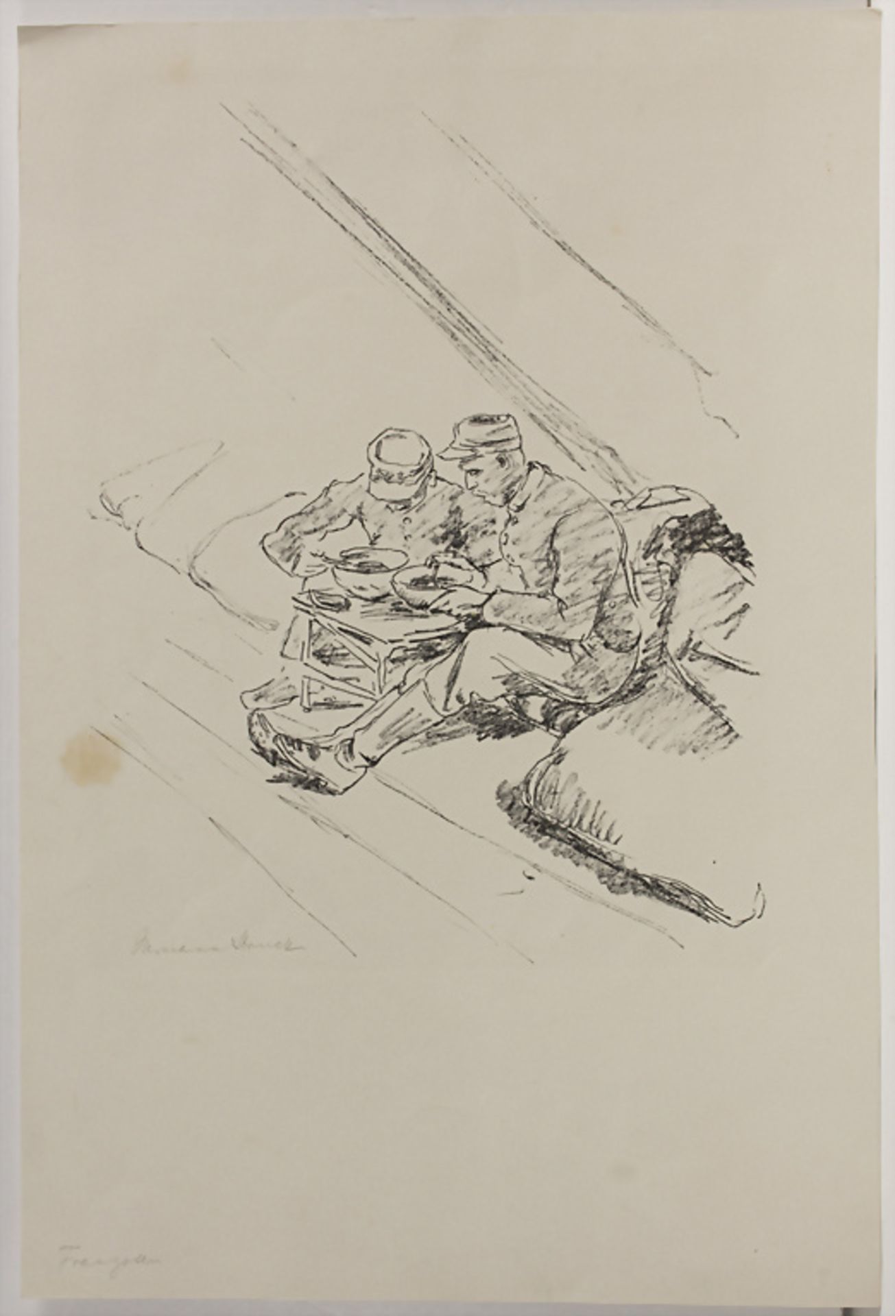 Hermann Struck (1876-1944), 'Französische Soldaten bei der Mahlzeit',20. Jh.