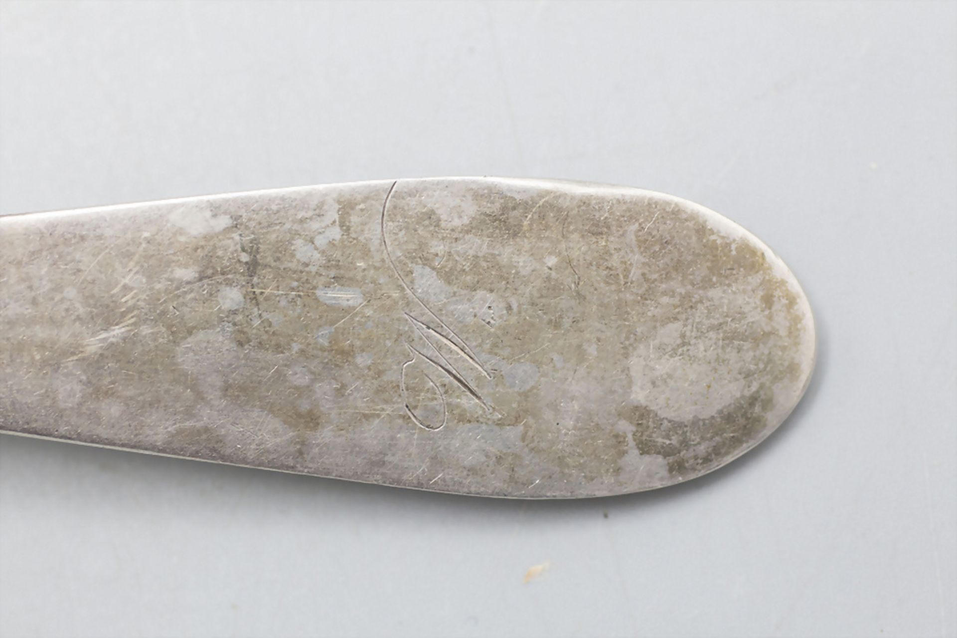 Biedermeier Löffel / A silver spoon, Anton Stadler, Freiburg im Breisgau, um 1850 - Bild 2 aus 4