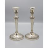 Paar Empire Kerzenleuchter / A pair of Empire silver candlesticks, Belgien, um 1800