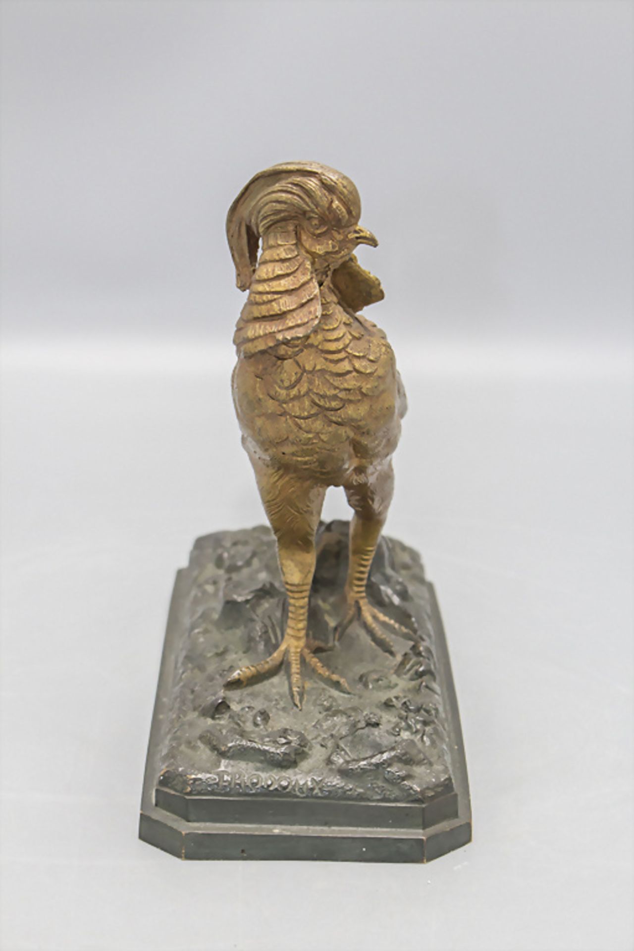 Henri Emile Adrien TRODOUX (tätig im 19. Jh.), Bronze 'Goldfasan' / Bronze figure 'Golden Pheasant' - Image 2 of 6