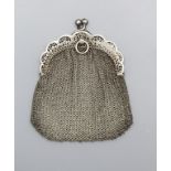 Silberbörse / A silver chain bag, Frankreich, um 1880