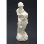 Jugendstil Figur 'Putto reitet auf Eule' / A fine Art Nouveau sculpture of a cherub riding on ...