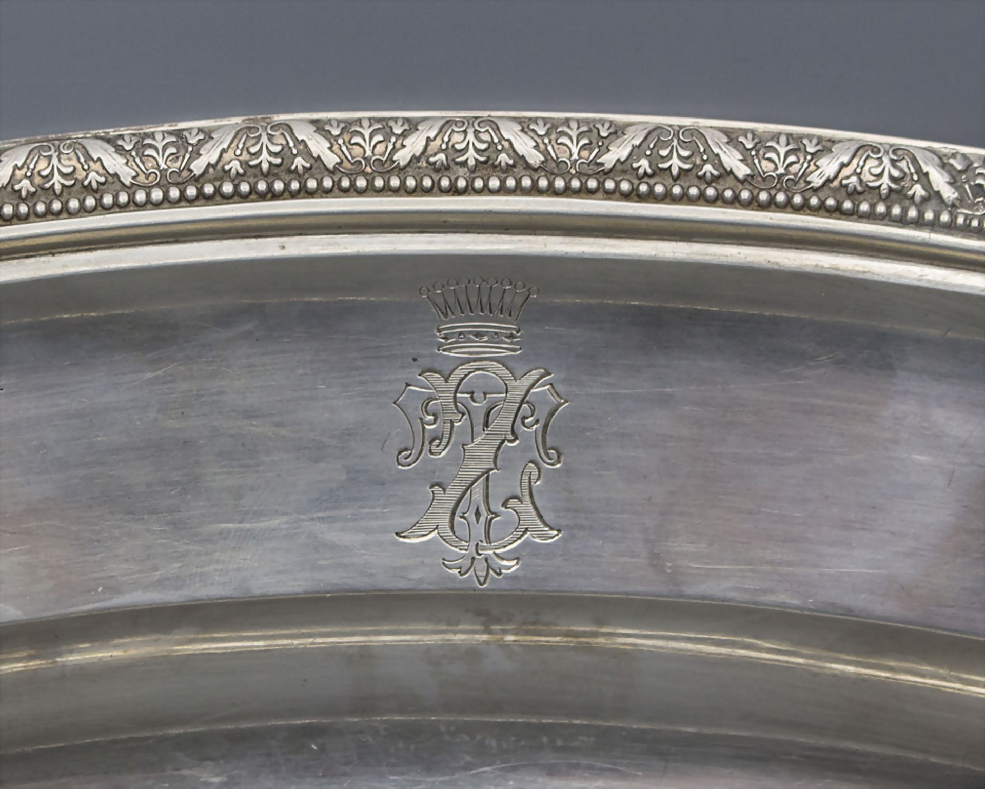 Ovale Platte / An oval silver platter, Josef Carl Ritter von Klinkosch, Wien / Vienna, um 1900 - Image 2 of 4