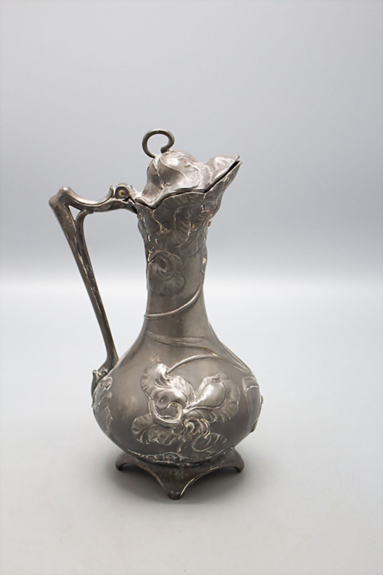 Jugendstil Schenkkrug / An Art Nouveau jug, WMF, Geislingen, um 1900 - Bild 3 aus 7