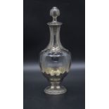 Likör-Karaffe / Aiguière en cristal et argent massif / A crystal and silver decanter, Olier & ...