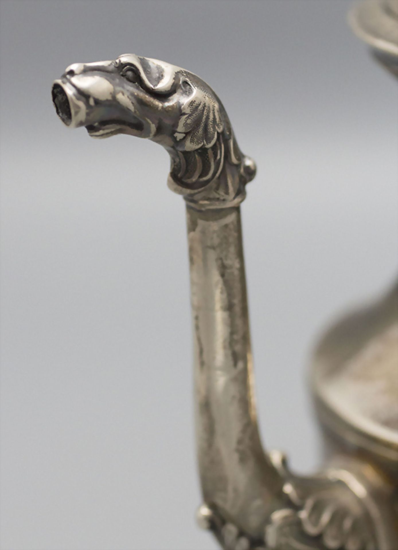 Heißwasser-Kanne / A silver verseuse, Paris, um 1880 - Image 2 of 6