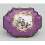 Tabatiere / Schnupftabakdose mit Watteau-Szenen / A snuff box with courting scenes, Höchst, um 1770