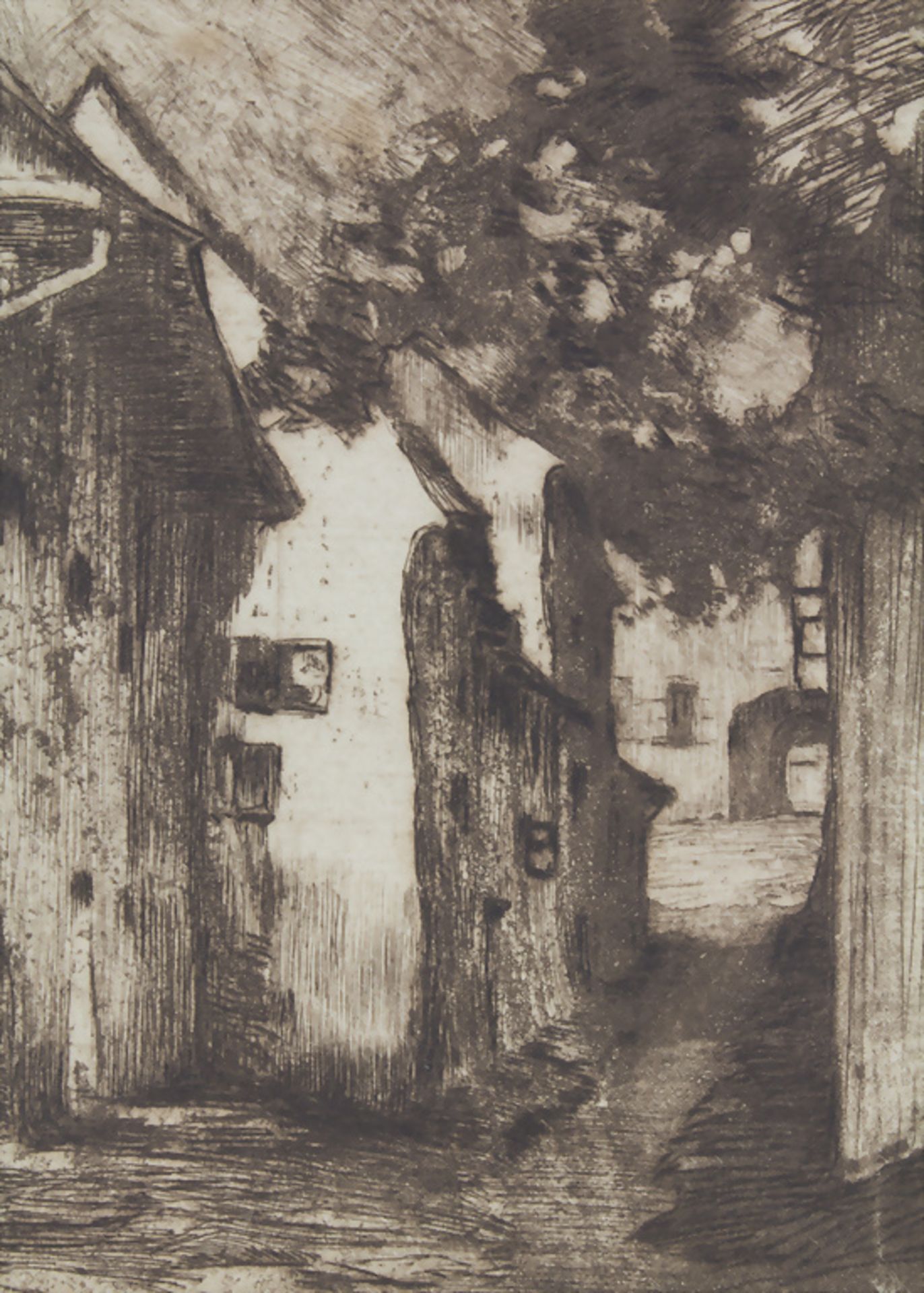 Richard Canisius (1872-1934), 'Gasse' / 'An alley' - Image 3 of 5
