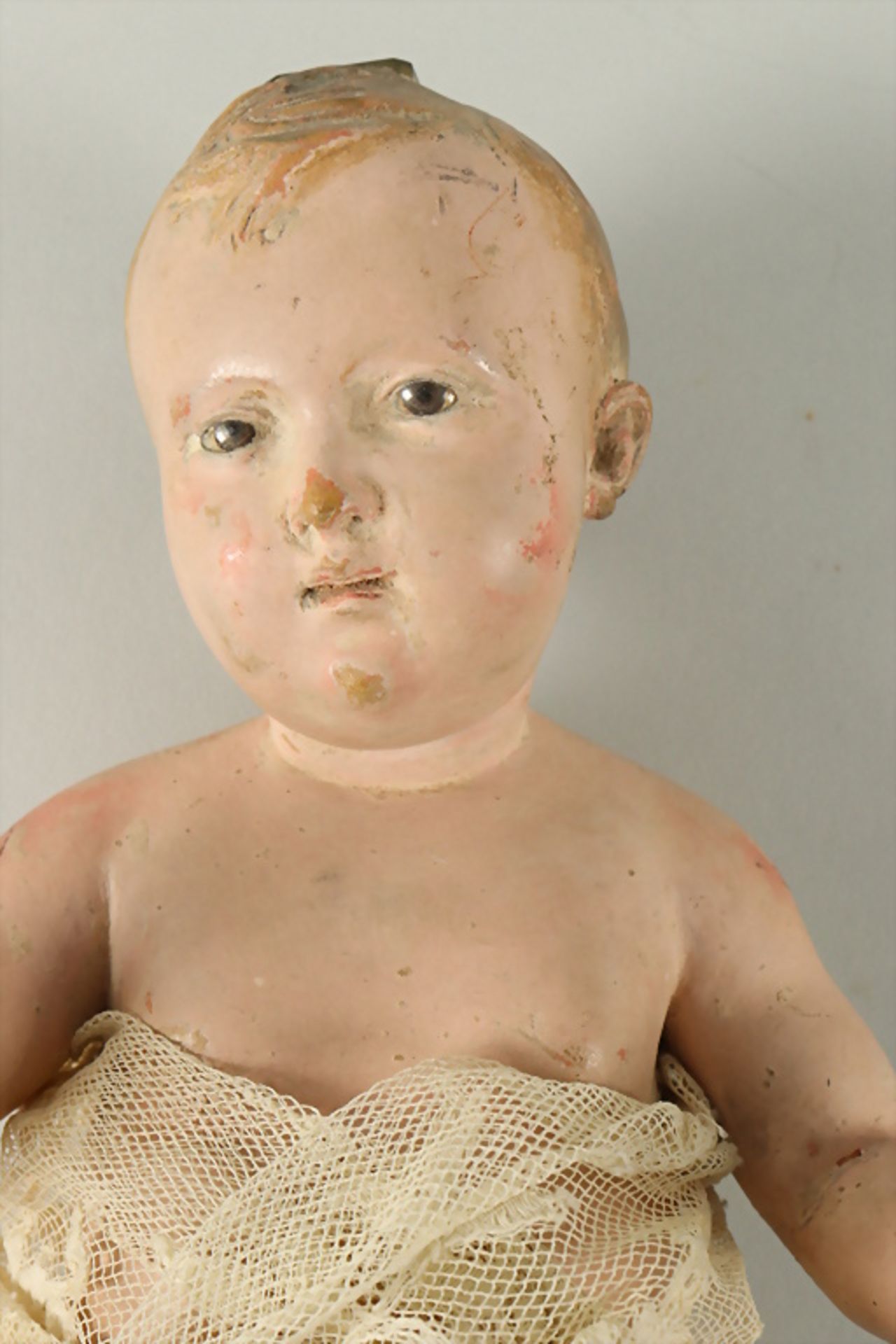 Jesusknabe auf Kissen / A wooden sculpture of Jesus as a boy on a pillow, Neapel, um 1740/ 1750 - Image 3 of 5