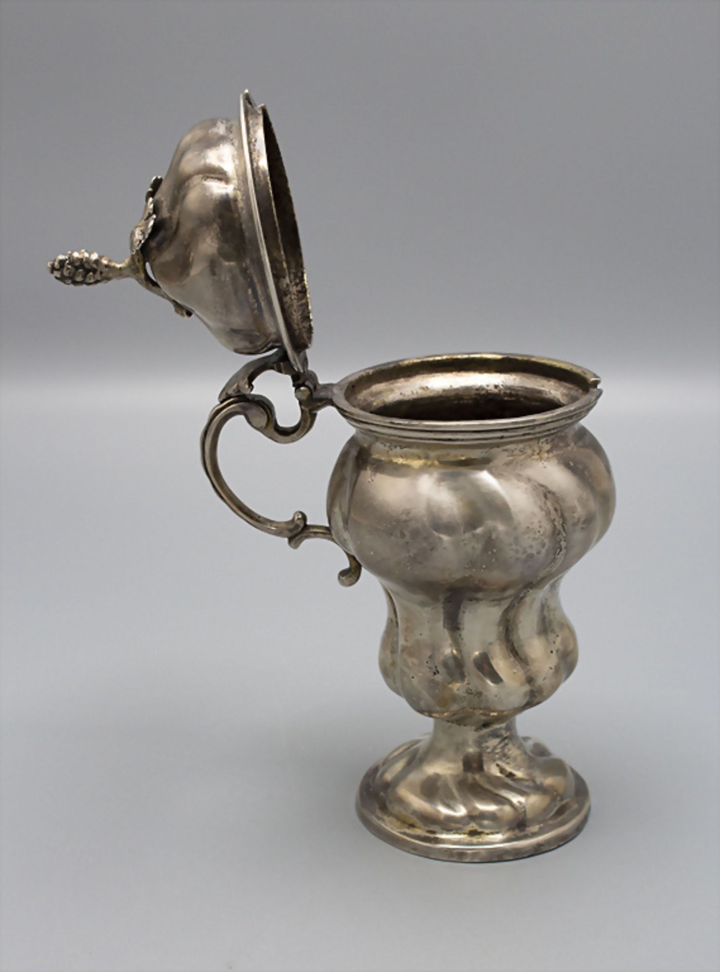 Senftopf / Moutardier en argent massif / A silver mustard pot, Johann Jacob Adam, Augsburg, ... - Image 2 of 7
