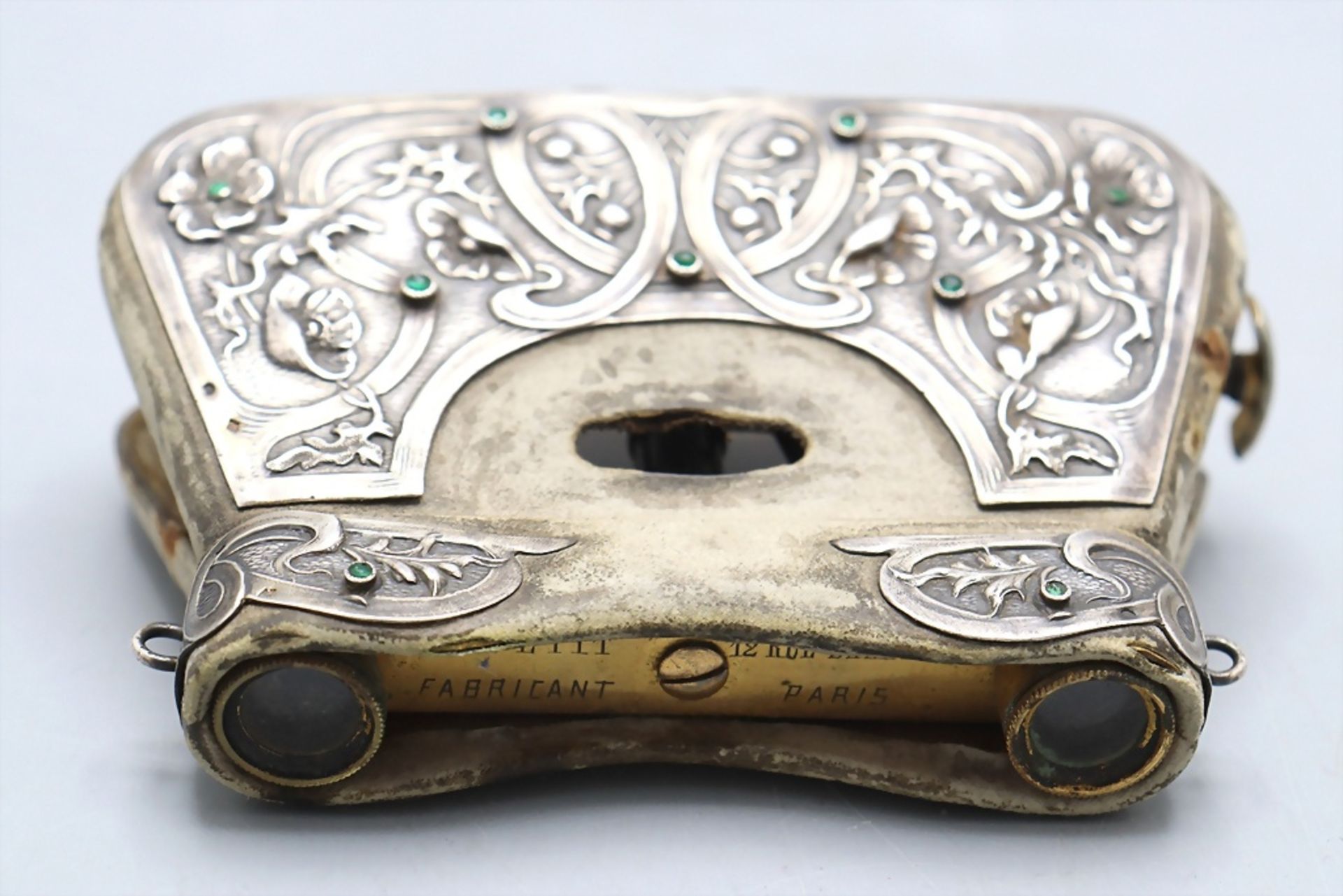 Zusammenklappbares binokulares Jugendstil Opernglas / Folding Art Nouveau binocular opera ...