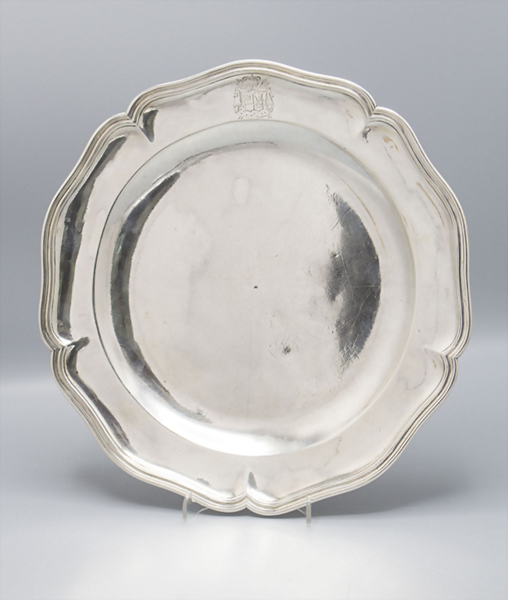 Barock Teller / A Baroque silver plate, Besancon, um 1745