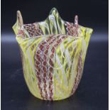 Fazzoletto Taschentuchvase / A Fazzoletto handkerchief vase, Zanfirico, Venini Murano, ...