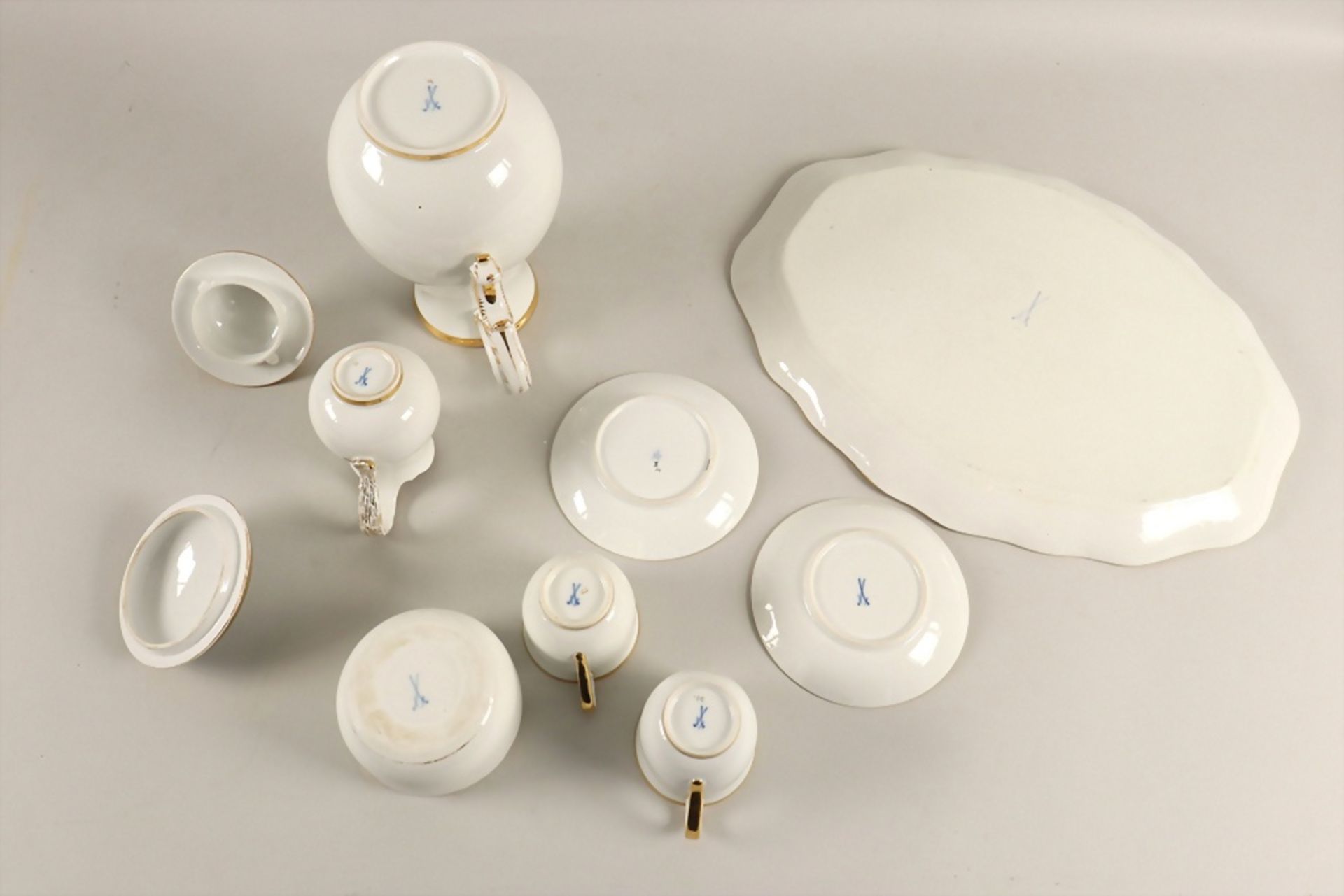 Porzellanservice für 2 Personen / A porcelain service 'Tête à Tête', Meissen, 1860-1924 - Bild 4 aus 5