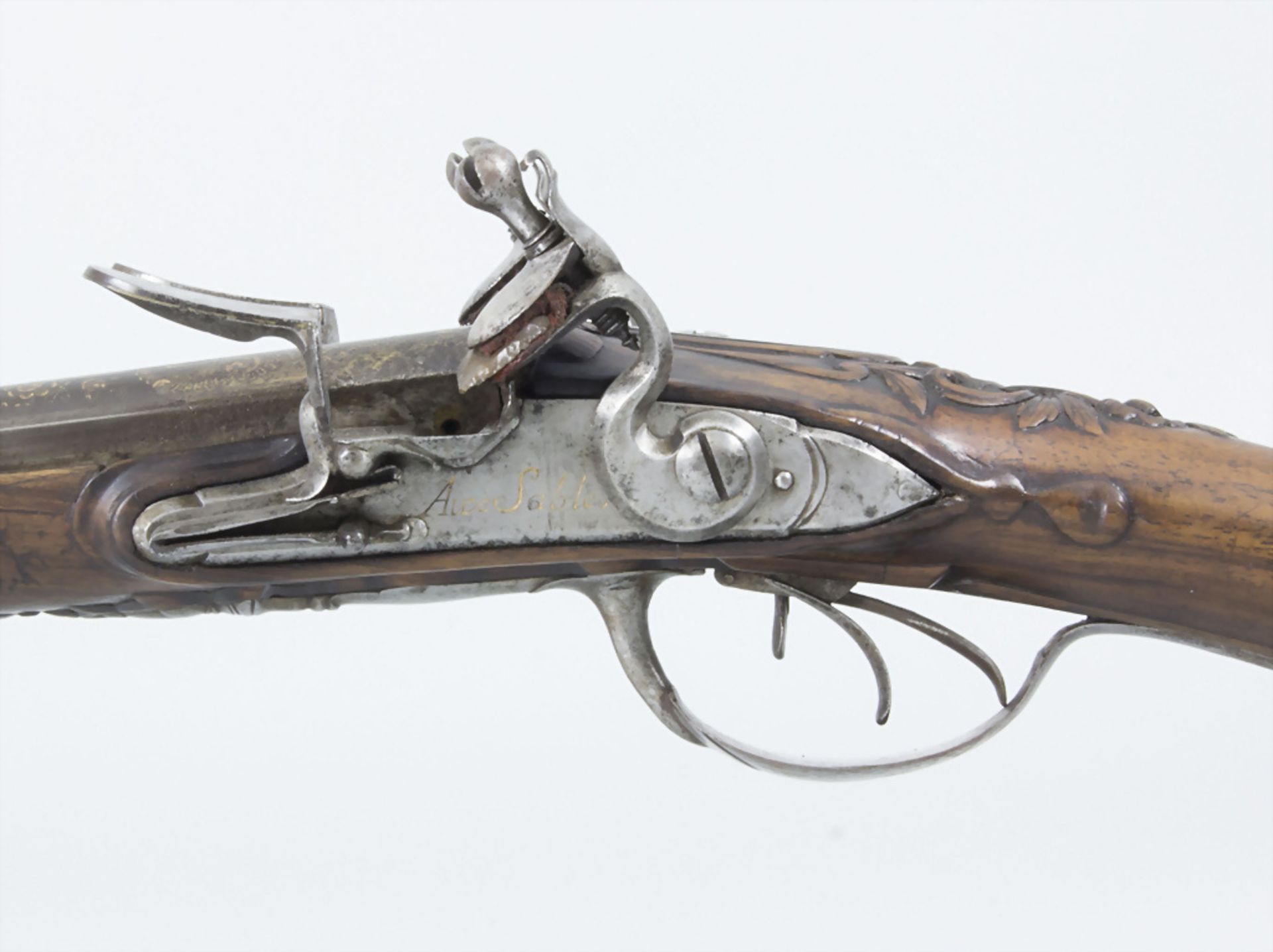 Steinschlossgewehr Vorderlader / A flintlock rifle, 'P. Bertrand aux Sables', Frankreich, 18. Jh. - Image 2 of 15