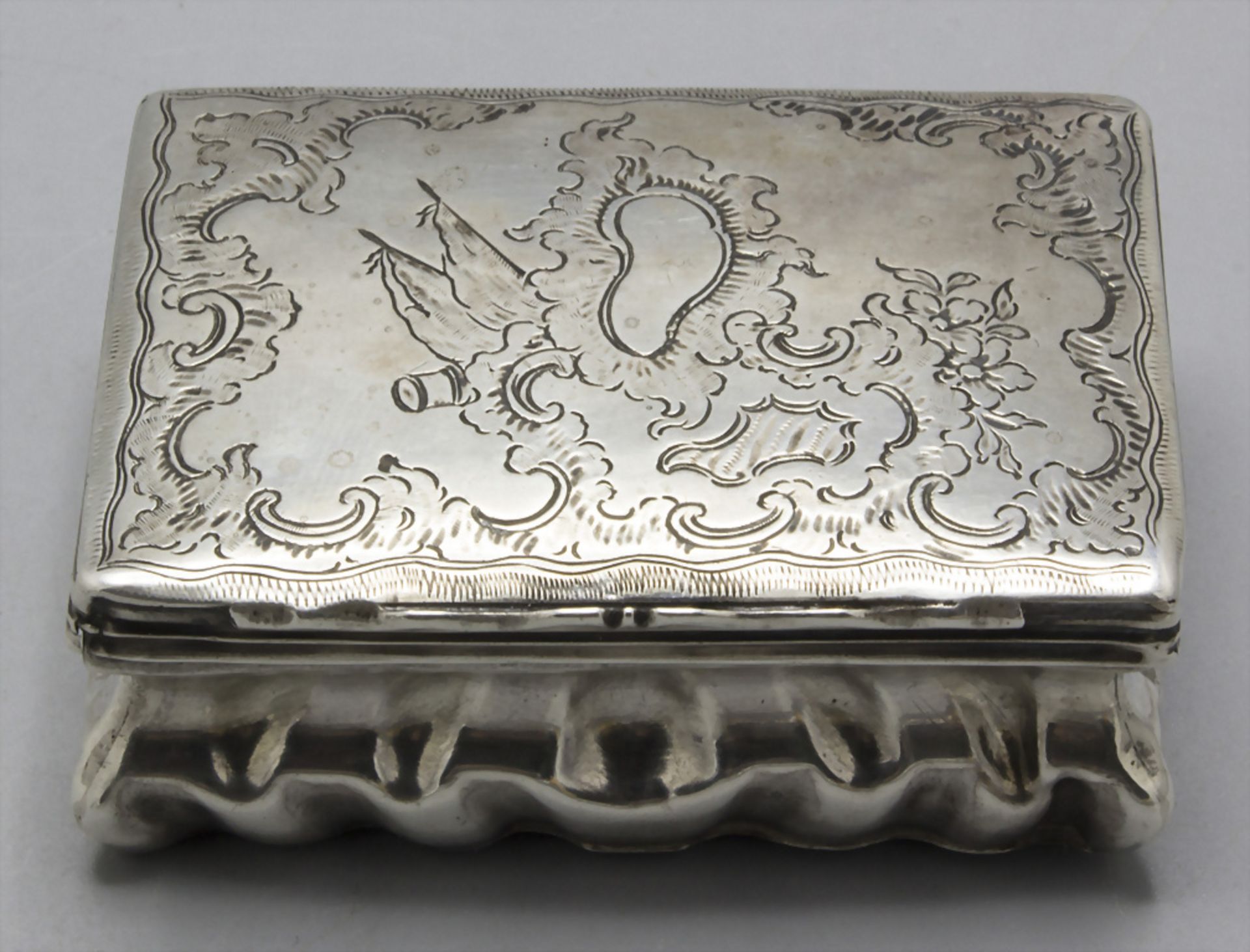 Rokoko Tabatiere / Schnupftabakdose / A silver Rococo snuffbox, Munoz, Cordoba, 1769