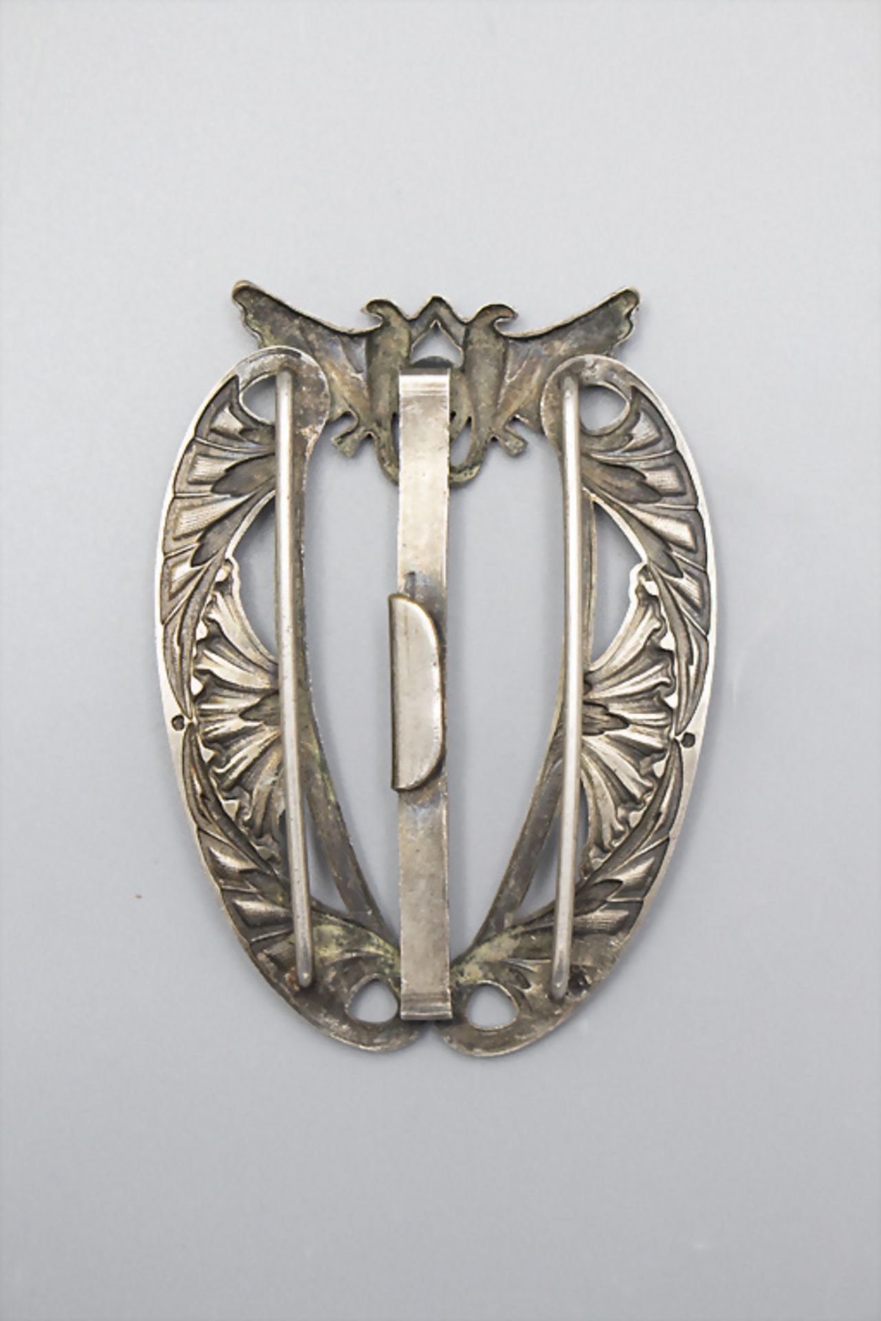 Ägyptisierende Jugendstil Gürtelschließe / An Art Nouveau belt buckle with Egyptian snakes ... - Bild 2 aus 2