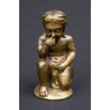 Bronzefigur eines knieenden Kindes / A bronze figure of a kneeling child, Frankreich, 18. Jh. ...
