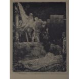 REMBRANDT (1606-1669), 'Die Kreuzabnahme bei Fackelschein' / 'The deposition from the cross by ...