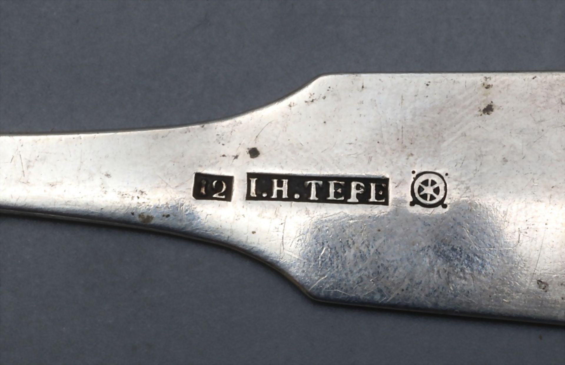 5 Löffel / 5 silver spoons, I.H. Tepe, Osnabrück, um 1830 - Image 5 of 5