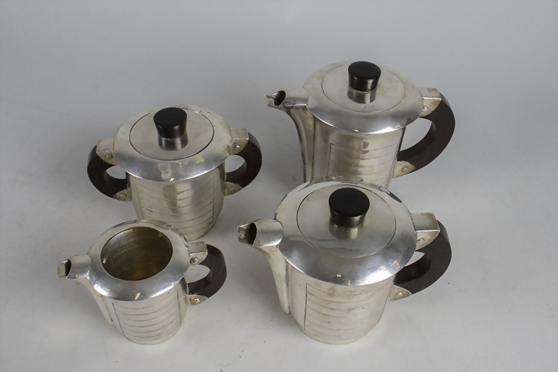 Art Déco Kaffee- und Teekern / An Art Deco silver coffee and tea set, um 1920 - Bild 2 aus 8