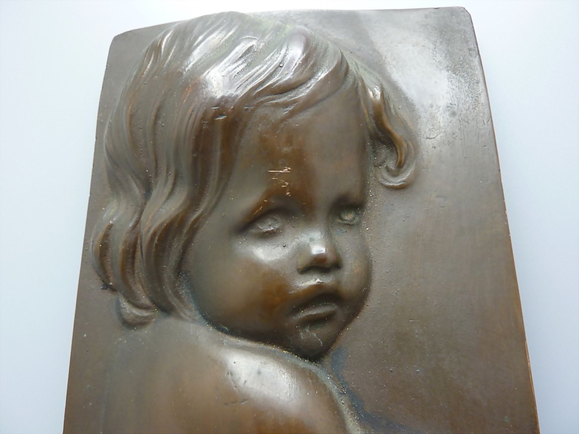 Jugendstil Relief 'Junges Mädchen' / An Art Nouveau relief 'young girl' - Bild 2 aus 4